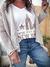 Conjunto saco mohair hueso mas remera - Basta Lola