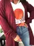 Conjunto saco acrilico bordo + remera 279 - comprar online