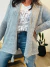 Conjunto saco mohair gris mas remera en internet