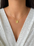 Colar Medalha Inicial Cravejada - Dourado - loja online