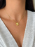 Colar Medalha Inicial Cravejada - Dourado - comprar online
