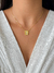 Colar Medalha Inicial Cravejada - Dourado - comprar online