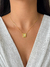 Colar Medalha Inicial Cravejada - Dourado - YSY Acessórios
