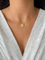 Colar Medalha Inicial Cravejada - Dourado - loja online