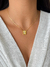 Colar Medalha Inicial Cravejada - Dourado - comprar online