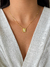 Colar Medalha Inicial Cravejada - Dourado - loja online
