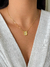 Imagem do Colar Medalha Inicial Cravejada - Dourado