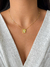 Colar Medalha Inicial Cravejada - Dourado