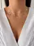 Choker Tripla Minimalista - Dourada