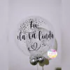 Balão Bubble G c/ confete na vareta Casamento Mod 02 *APENAS RETIRADA* (Ref. 0641)