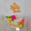 Topo Neon De Repente + Linda Flores R134 p/ bolo 20cm (Ref. 0729) - comprar online