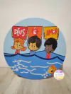 LOCAÇÃO Mini Painel 50cm c/ suporte 3 Palavrinhas (Ref. 0879)