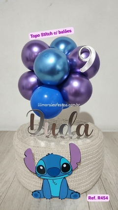 Topo Stitch Balão Mini Arranjo R454 p/ bolo 20cm - (Ref. 01511)