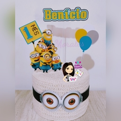 Topo Bolo Minions Mod 01 p/ bolo 15cm (Ref. 0200)
