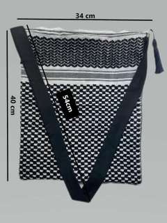 Bolsa transversal para notebook feita de kufiya - EXCLUSIVO - loja online