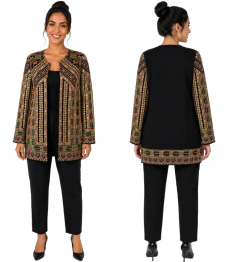 Casaco Feminino com Bordado Palestino Tatriz– Produzido na Jordânia - comprar online