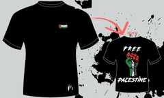 Camiseta Free Palestine (preta)