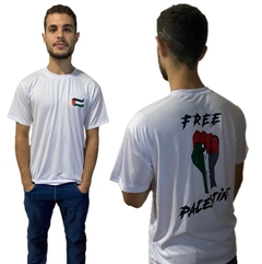 Camiseta Free Palestine (branca) - loja online