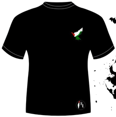 Camiseta Palestina Pombo/Mapa na internet