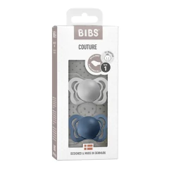 Chupetes Bib's Couture Cloud / Steel Blue (Packs x2) Talle 1 - tienda online