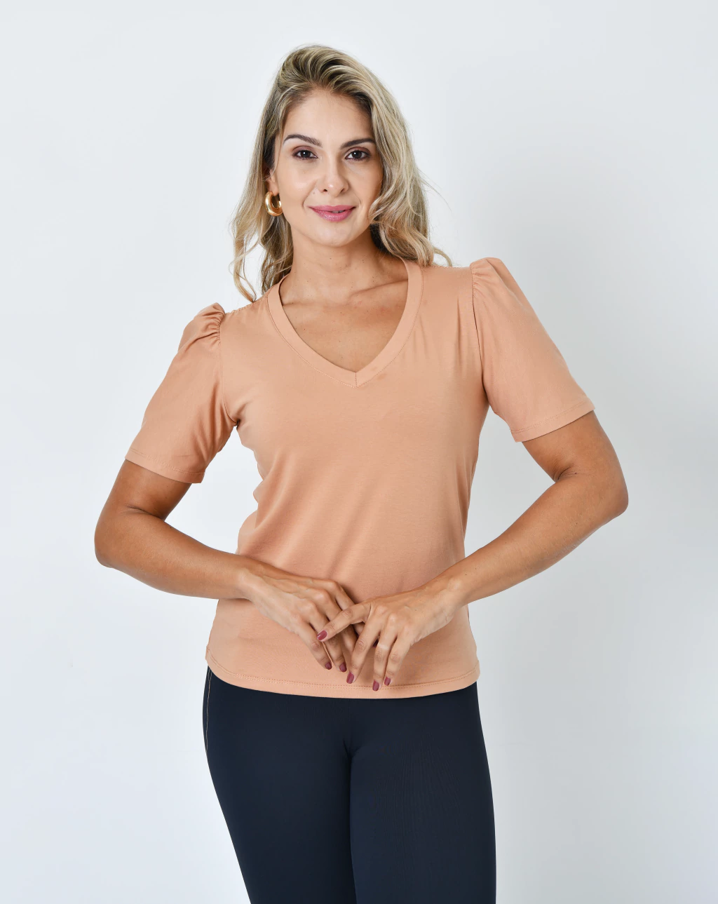 T-Shirt | Gola V | Bege Amendoado