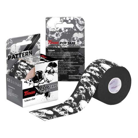 Bandagem Elástica Adesiva Tmax Pop 5cm x 5m - Caveira