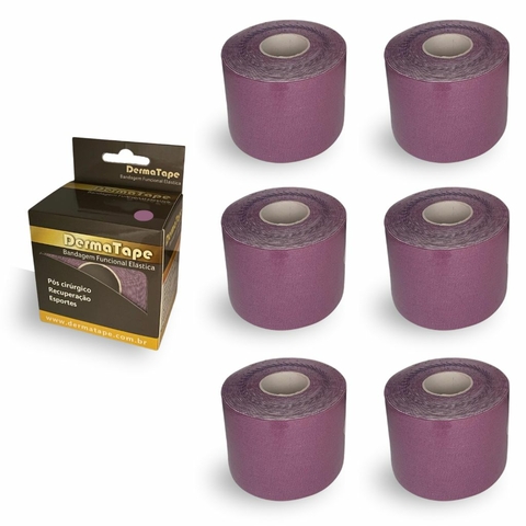 Kit 6 Rolos - Dermatape - 5cm x 5m - Lilás