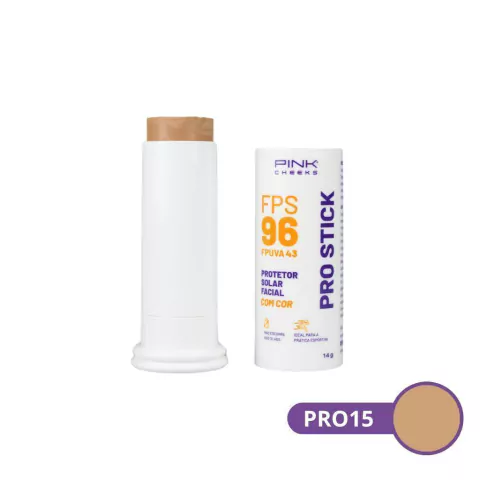 Protetor Solar Facial Pink Cheeks Pro Stick FPS96 Cor PRO15