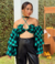CROPPED XADREZ EVY - HALIRA