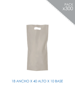 BOLSA DE FRISELINA RIÑON 18X40X10 CRUDO 300 UN. - comprar online