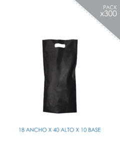 BOLSA DE FRISELINA RIÑON 18X40X10 NEGRAS 300 UN. - comprar online