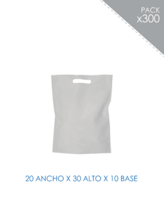 BOLSA DE FRISELINA RIÑON 20x30x10 BLANCO 300 UN. - comprar online