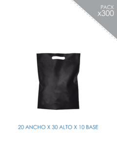 BOLSA DE FRISELINA RIÑON 20x30x10 NEGRO 300 UN - comprar online