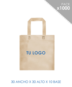 1000 Bolsas cruda 30x30x10cm 1 Color 1 Cara