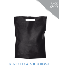 BOLSA DE FRISELINA RIÑON 30X40X10 NEGRO 300 UN. - comprar online
