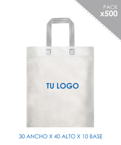 500 Bolsa blanca 30x40x10cm 1 Color 1 Cara