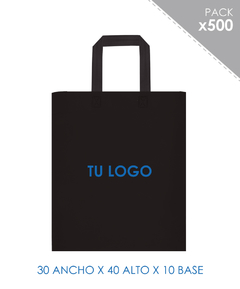 500 Bolsas negra 30x40x10cm 1 Color 1 Cara