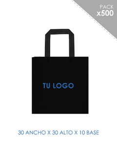 500 Bolsas negra 30x30x10cm 1 Color 1 Cara