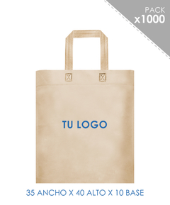 1000 Bolsas ecologicas cruda 35x40x10cm