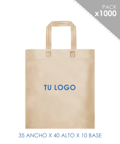 1000 Bolsas ecologicas cruda 35x40x10cm