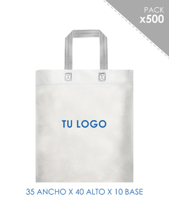 500 Bolsas ecolÑgicas blanca 35x40x10cm