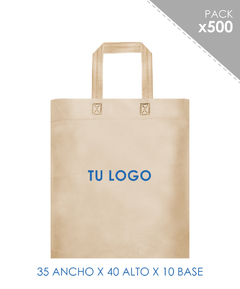 500 Bolsas ecologicas cruda 35x40x10cm