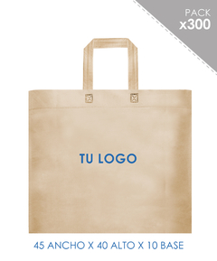 300 Bolsas ecologicas cruda 45x40x10cm