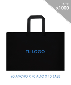 1000 Bolsas ecologicas negras 60x40x10cm