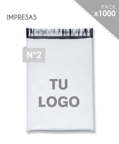 1000 Bolsas Personalizadas (30x42) Blanco