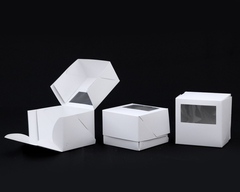 Mini torta c/ventana 10x10x7 cm (20 unidades) - comprar online