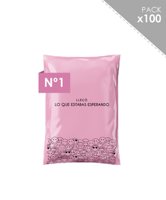 100 sobres "Emoji" 20x30 Rosa monocapa