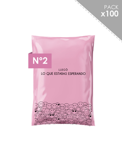 100 sobres "Emoji" 30x42 Rosa monocapa
