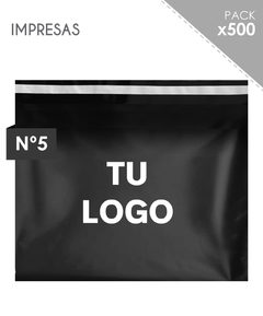 500 Sobres personalizados (80x60) negro