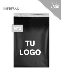 300 Sobres Personalizados (30x42) Negro